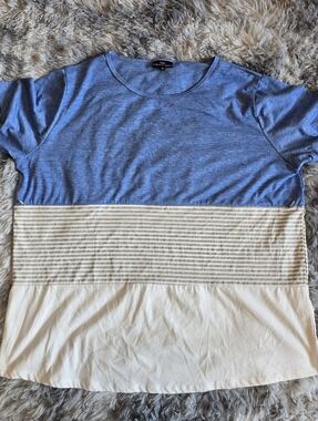 Nursing Queen Light Blue Heather Nursing Top,  Size 1X